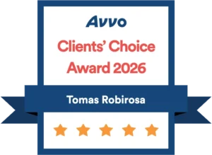 Insignia Clients' Choice Award 2026 de Avvo, Tomas Robirosa