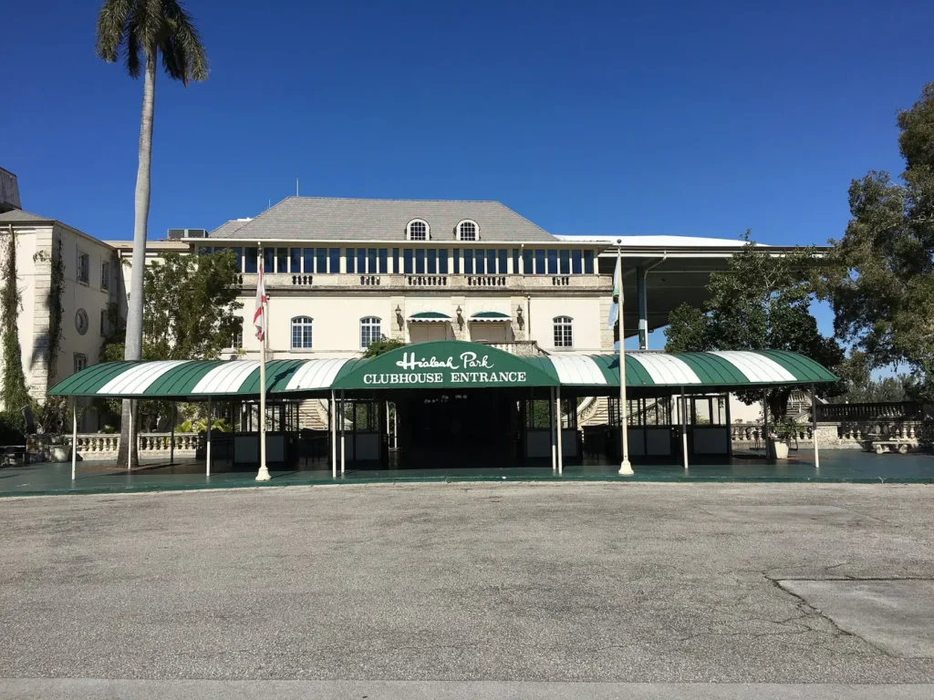 Hialeah Park Race Track entrance in Hialeah, Florida