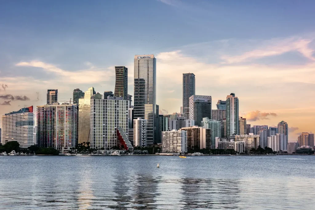 Downtown Miami skyline across Biscayne Bay