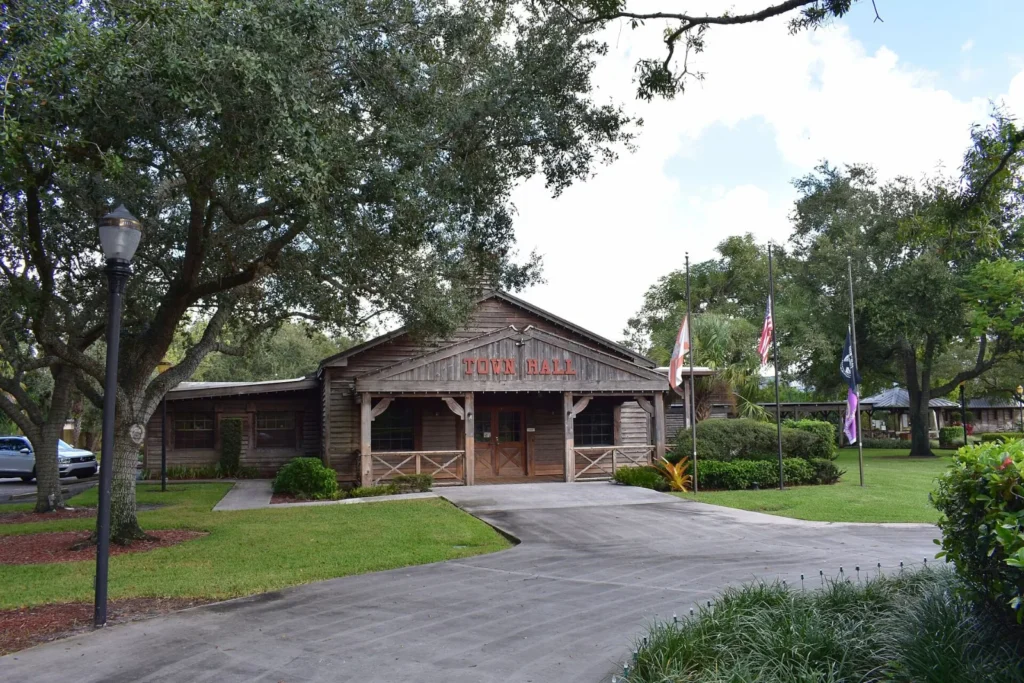 Davie Town Hall, a Western-style building in Davie, Florida